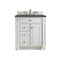 James Martin Vanities Bristol 30in Single Vanity, Bright White w/ 3 CM Charcoal Soapstone Quartz Top 157-V30-BW-3CSP - alternate 1